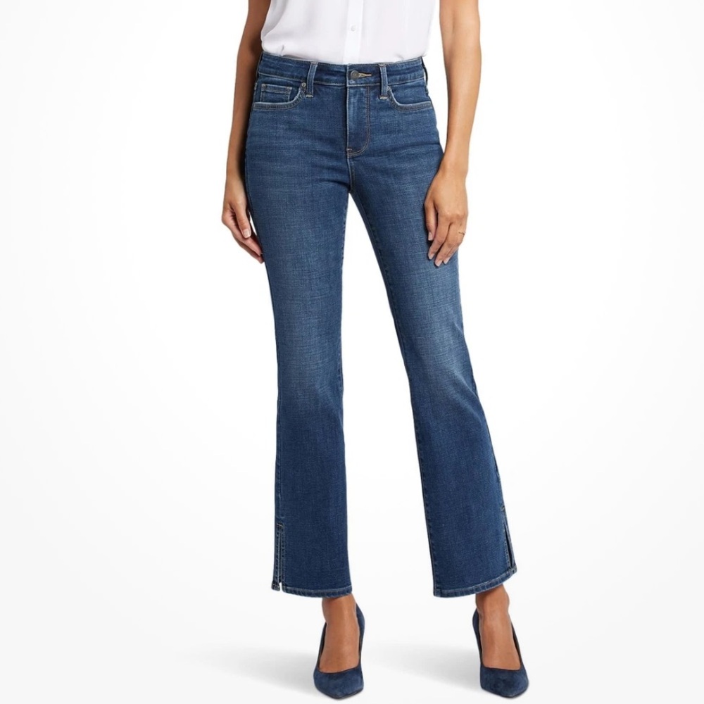 NYDJ Women's Barbara Bootcut, Side Slits Olympus Jeans 30” inseam Size 12 NEW - Picture 1 of 15